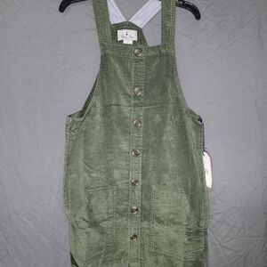 Nwt Girls Size 14 Classic Prep Jamie Jumper Washer Corduroy Jumper Dress Green